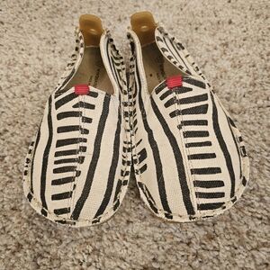 Vivo Barefoot Kids Zebra Moccasins - Black and White